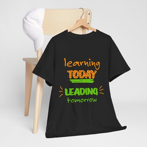 School Teacher Unisex Heavy Cotton Up to 5XL Tee T-Shirt 'Leading Tomorrow' - Picture 22 of 118