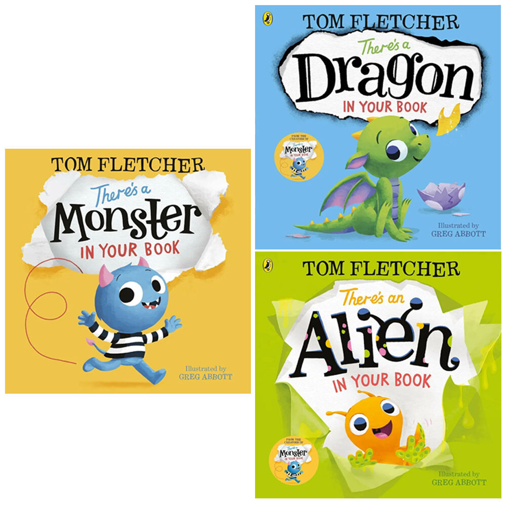 Tom Fletcher Whos in Your Book Collection 3 Books Set There's a Monster in Your