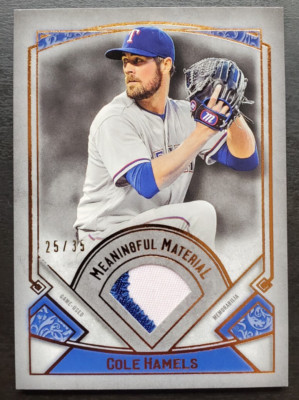 2017 Museum Collection Cole Hamels Meaningful Material GU Relic Copper 25/35