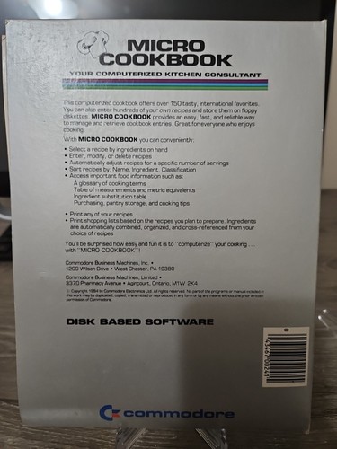Vintage 1984 Micro Cookbook Commodore 64 Complete With Floppy Disks And Manual - Afbeelding 2 van 12
