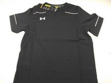 Under Armour Baseball 1/4 Zip Black Pullover Cage Short Sleeve Jacket Youth XL