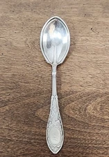 ANTIQUE STERLING MERMOD  JACCARD SPECIALTY SPOON - MONOGRAMMED - WINGED DRAGON?