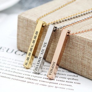 mother's vertical bar necklace