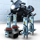 4x 9005 H7 White Led Motorcycles Headlights for Suzuki Gsx-R1300 Hayabusa 99-07
