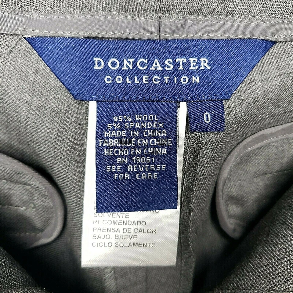 New Doncaster Collection Women's Size 0 Wool Gray Dress Pants MSRP $350 (A6) - Image 4 of 4