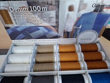Gutermann Denim Jeans Thread Storage Box - 48 x 100m - 8 colours x 6 reels each