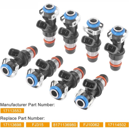 8X Upgrade 4 Holes Fuel Injectors For 99-07 Chevy GMC 4.8L 5.3L 6.0L 17113553 - Picture 6 of 10