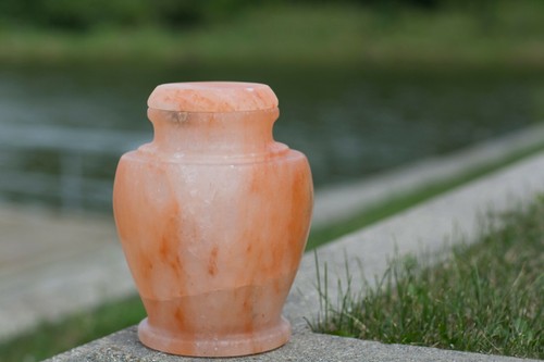Carpel Rock Salt Biodegradable Adult Funeral Cremation Urn, Eco- Friendly - Picture 4 of 7