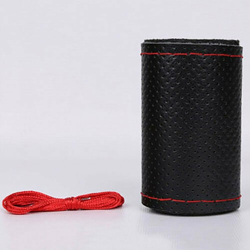 Leather DIY Car Steering Wheel Cover Breathable Anti-slip Universal 38cm AUS - Picture 3 of 9