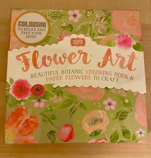 FLOWER ART Botanic Coloring Book and Paper Flowers Craft by Parragon Books Ltd