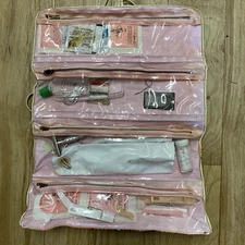 Vintage Celebrity Brand w/ Original Products Toiletries Roll Bag Travel Kit
