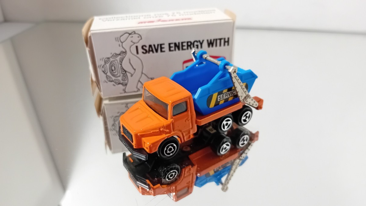 Majorette N°222 Multi Benne Texaco - Camion UNIC Orange - 1/100 - Neuf Blister