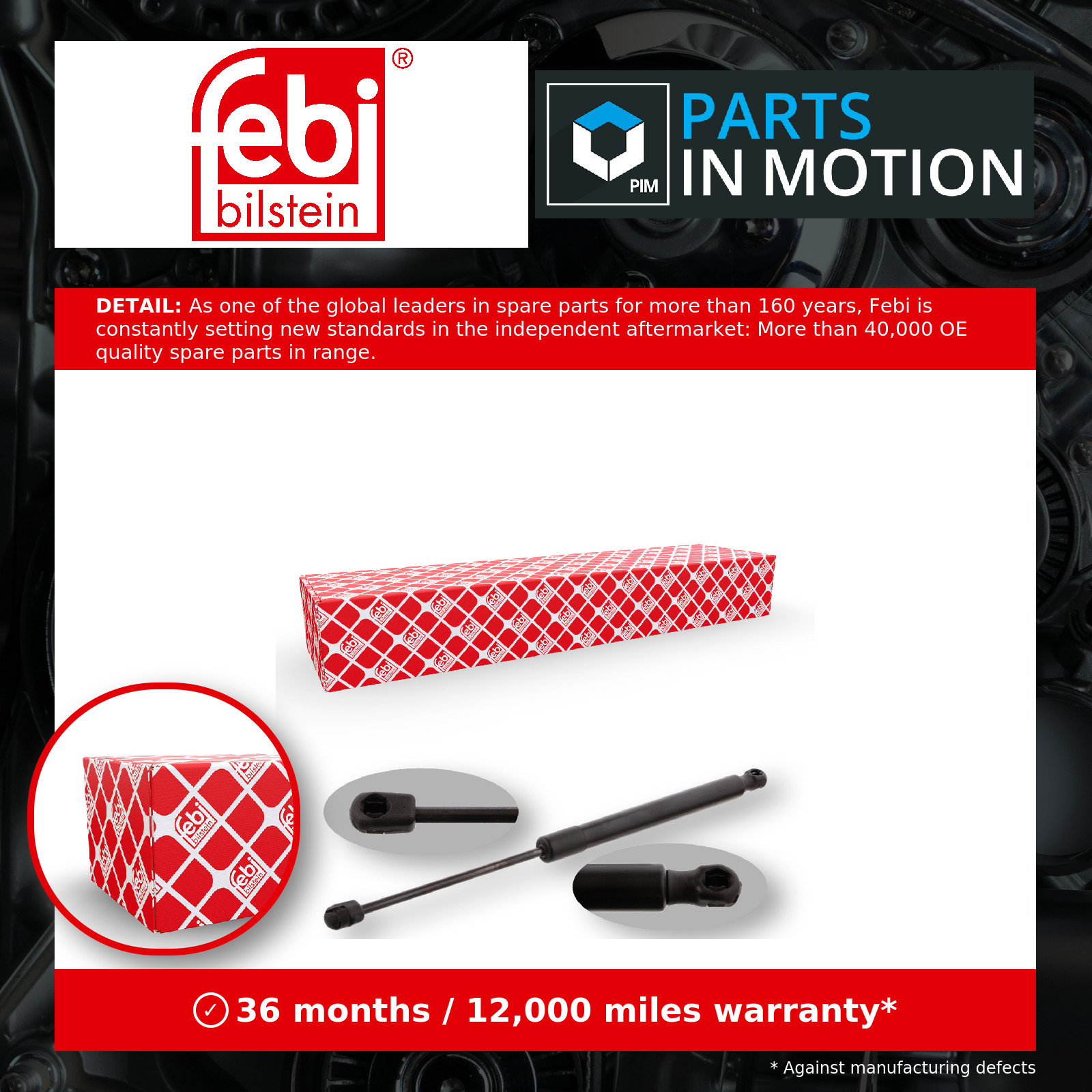 Febi 31644 Both Sides Gas Spring Boot Strut Fits VW Golf 5K6827550B - Image 8