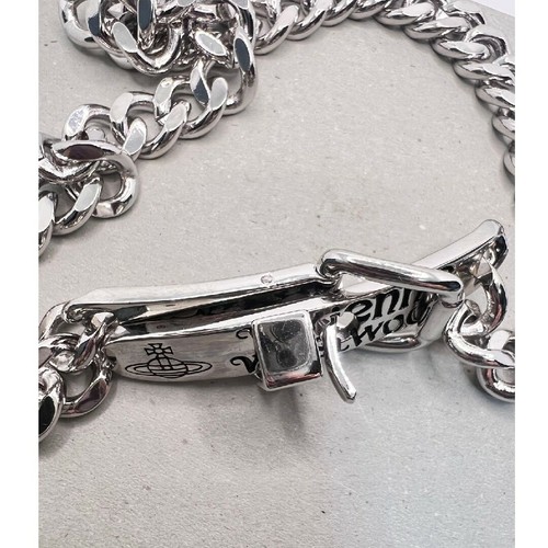 Vivienne Westwood Augustino Chain Choker Unisex 40cm Leather Garment - Picture 5 of 7