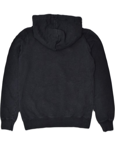 JACK WILLS Womens Classic Fit Graphic Hoodie Jumper UK 10 Small Black WF29 - Picture 2 of 3
