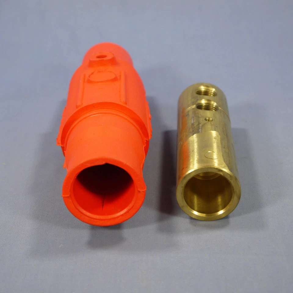 Conjunto de 3 plugues tipo câmera fêmea Leviton laranja ECT 17 Series parafuso 690A 600V 17D24-O - Imagem 4 de 4