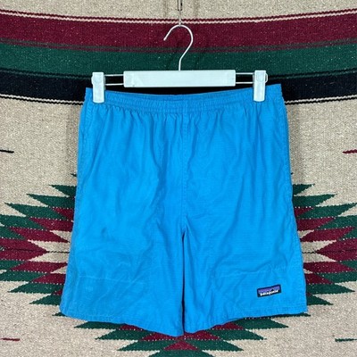 Patagonia hellblaue gefütterte Ripstop-Shorts - Herren Small - verstellbar