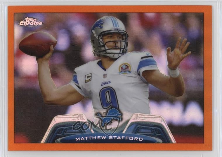 2013 Topps Chrome Retail Orange Refractor Matthew Stafford #140 0i5i