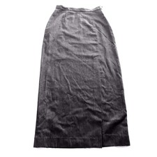 Gap 1999-2000 Premium Tailored Gray Maxi Skirt High Waist Wrap Front Size 4