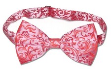 Antonio Ricci Men's BOWTie RED Paisley Design Mens Bow Tie for Tuxedo or Suit