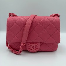 CHANEL Incognito Mini Square Flap Bag Pink Caviar Tonal Hardware Italy 2019/20