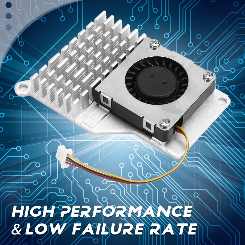 For 5 Pi5 Active Cooler with Speed Cooling Fan Radiator Heatsink ...