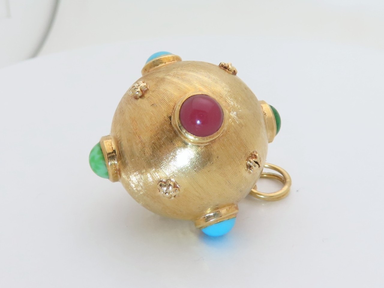 18k Solid Gold Charm Outer Space Pendants Space W… - image 1