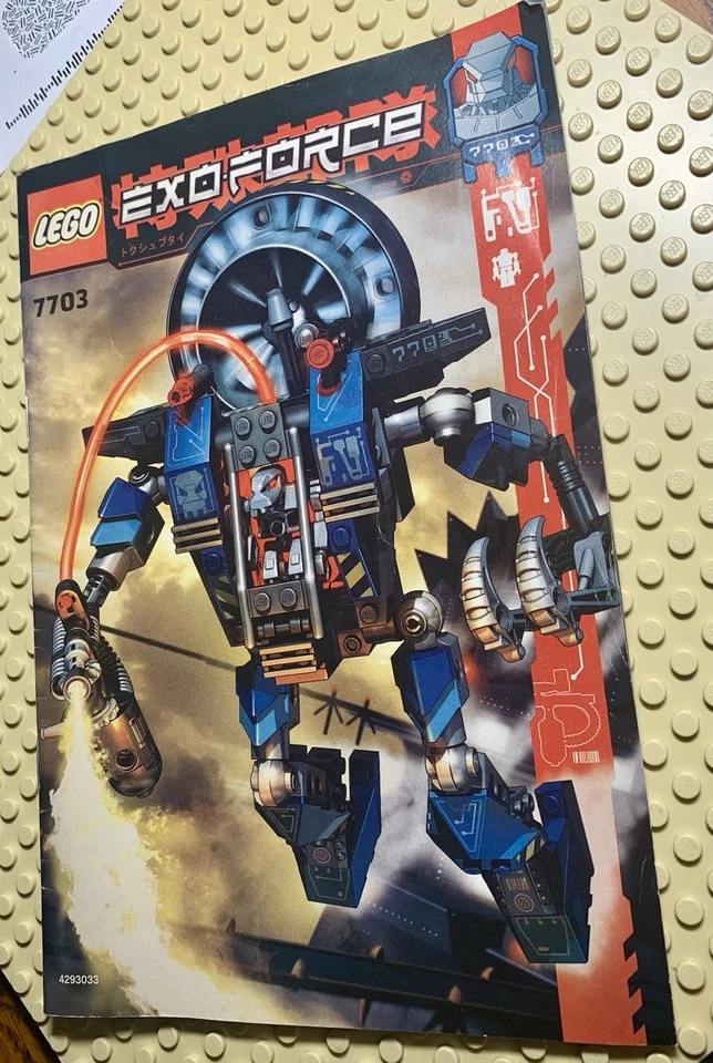 Lego Exo Force 7702 Sticker Sheet Complete & 7703 Manual - Image 3 of 3