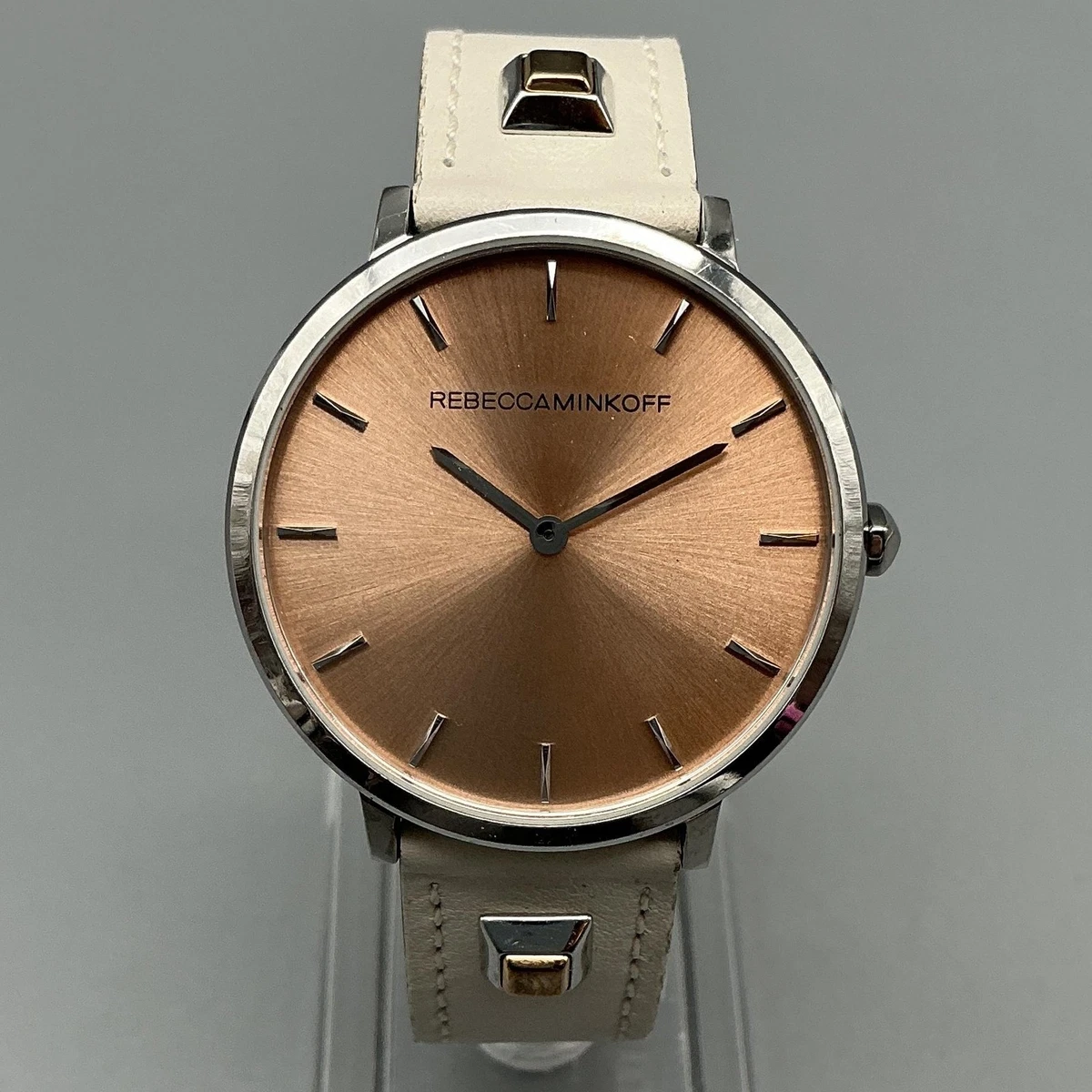 Rebecca Minkoff Rose Gold Love round Face Tan Leather Quartz Watch Rebecca Minkoff Women Wristwatches for sale | eBay main image 3