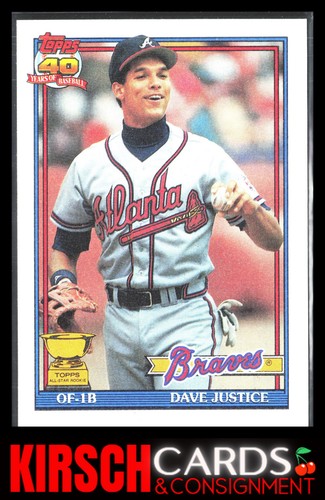 Dave Justice 1991 Topps #329 Atlanta Braves - Picture 1 of 2