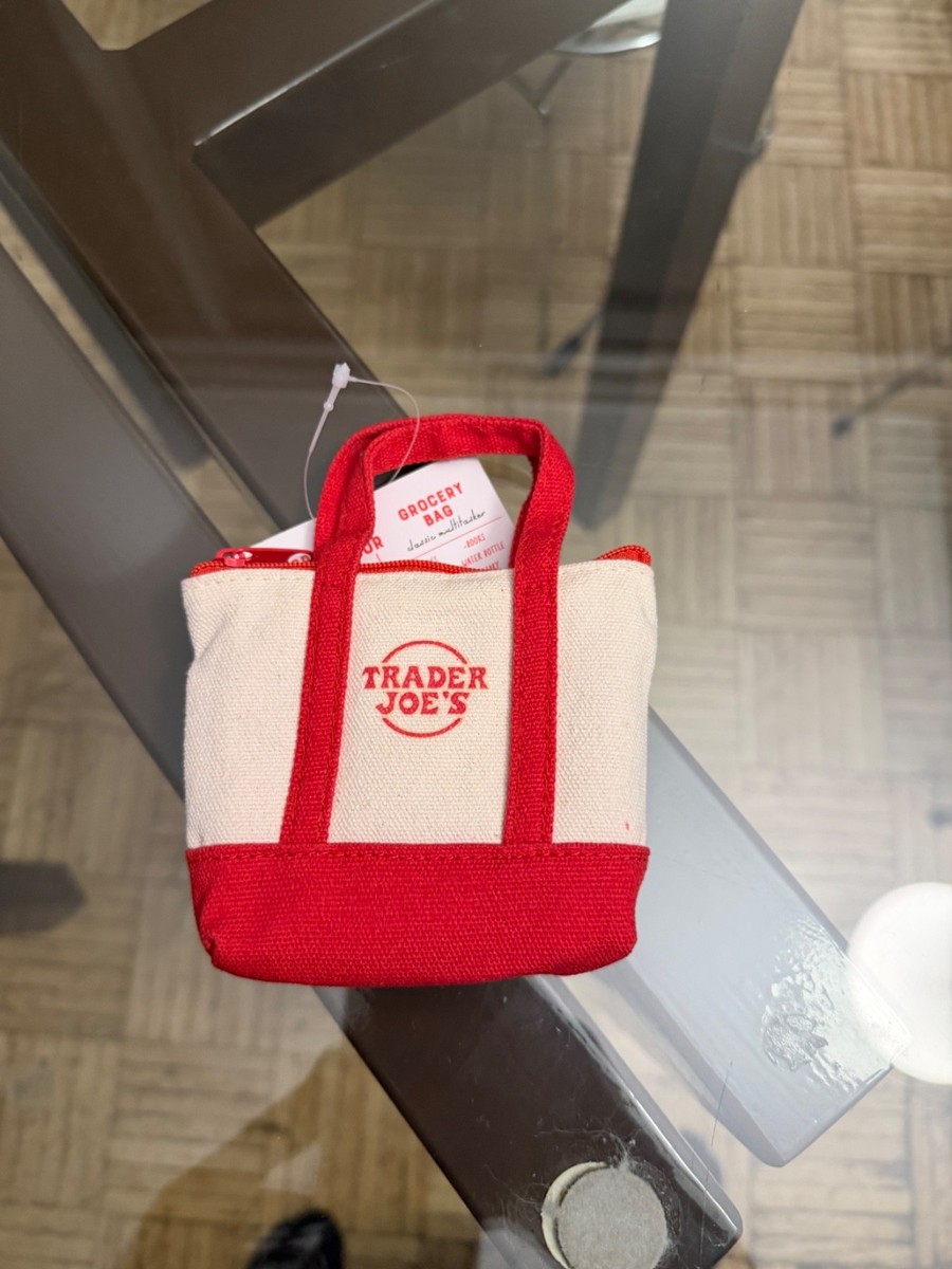 Trader Joe's Canvas Micro Tote With Grocery Bag 2025 CHRISTMAS