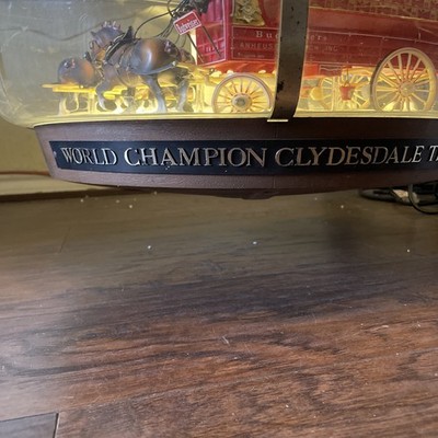 Budweiser Clydesdale Carousel Light Up Bar Sign Vintage | eBay