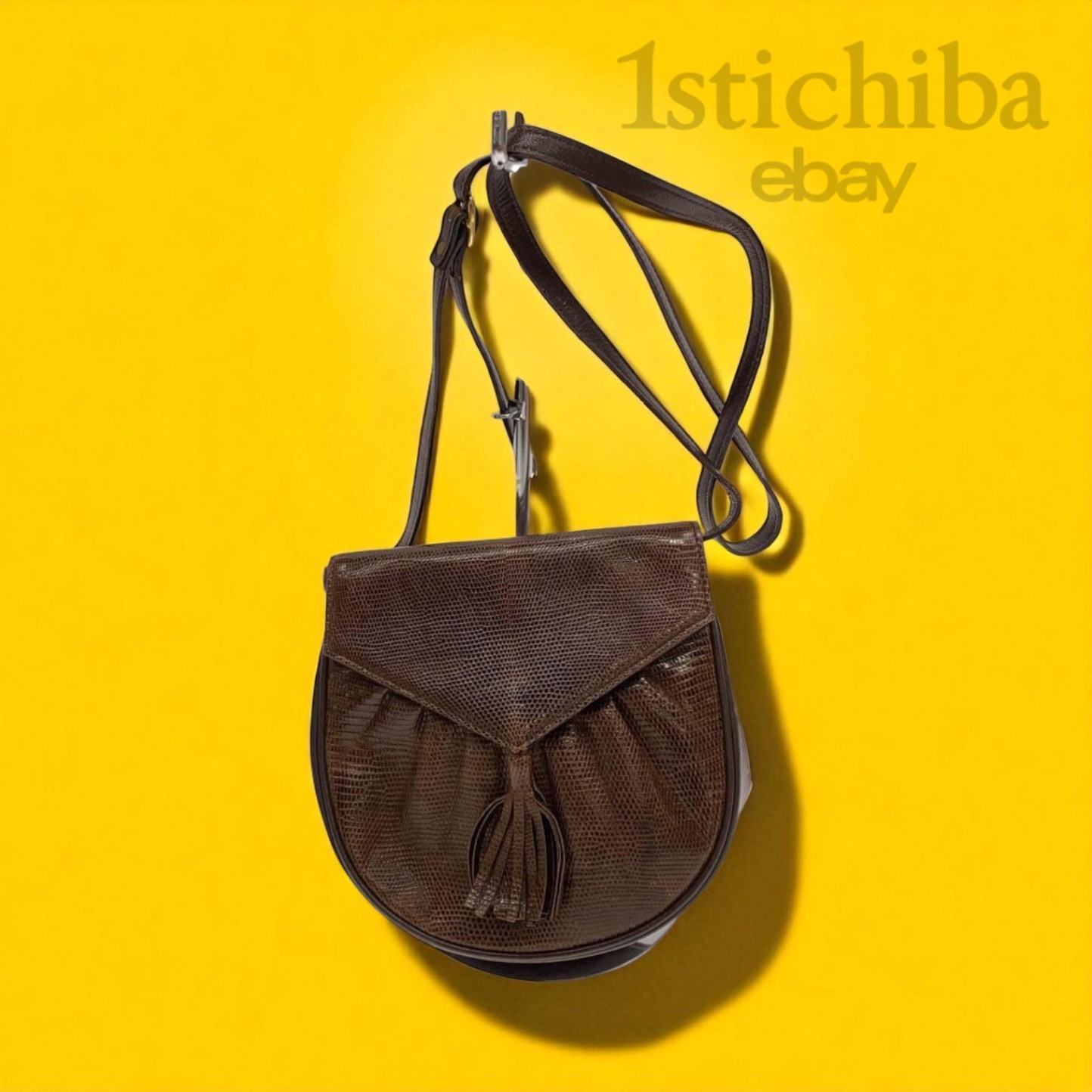 Borsa a tracolla Yves Saint Laurent in pelle marrone tinta unita usata