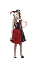 HARLEY QUINN Dress Rubies Halloween Costume Size Med 7-8 DC Comics Girls New