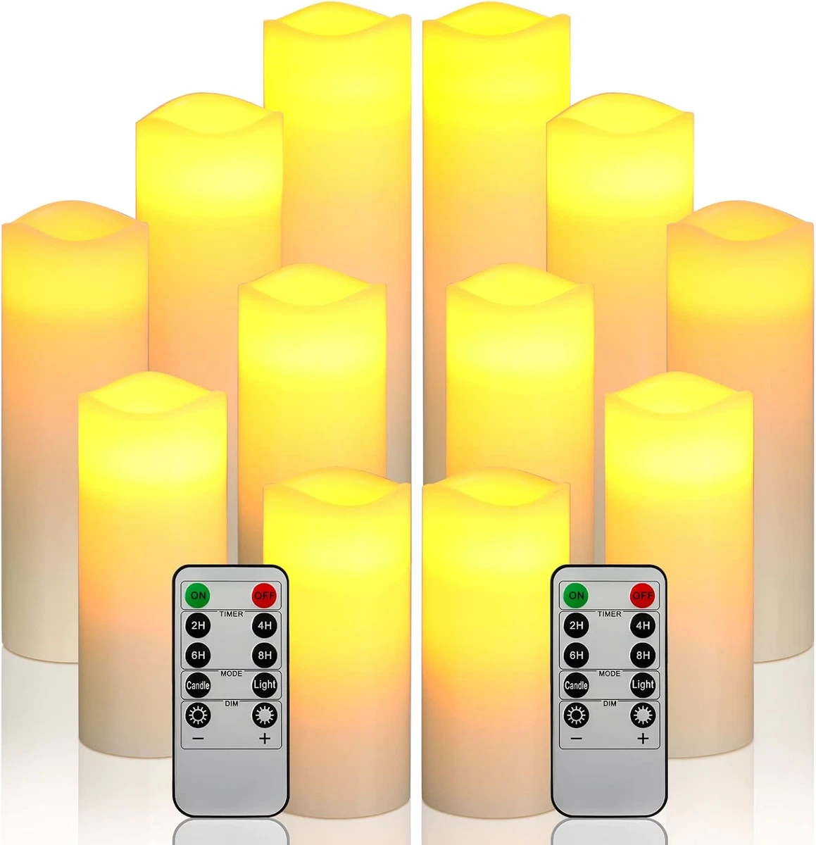 TOFU Candele LED senza fiamma, con stringa Starlight incorporata con