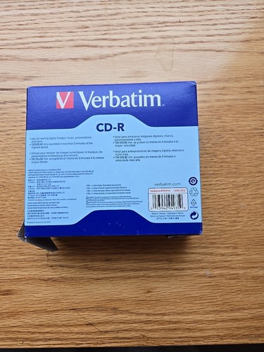 Verbatim CD-R Discs 700MB/80min 52x w/Slim Jewel Cases Silver 10/Pack 94935 - Photo 2/3