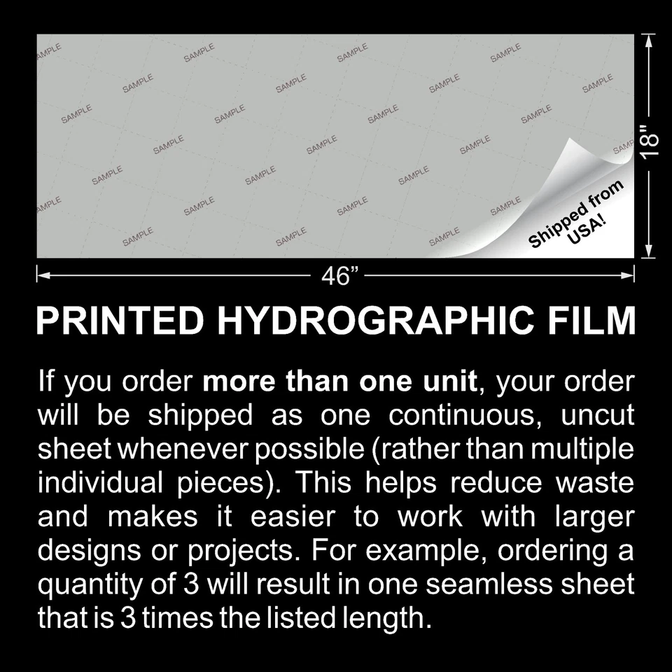 Película hidrográfica de inmersión hidráulica de madera recuperada 42-18"x46" Foto 4 de 4