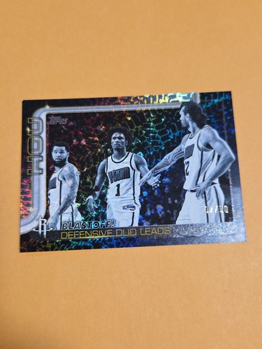 Amen Thompson 2025-26 Topps Blast Off Defensive Duo Leads #297  Blackout SSP /50