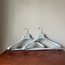 Set of 2 Peter Millar Blue Wood Suit Hangers  M46