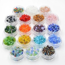 60pcs Faceted Crystal Beads Clear 8mm Glass Bead for DIY Bracelet Jewelry Making