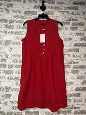 NWT! QUINCE 100% Organic Cotton Gauze Sleeveless Swing Dress - Wild Cherry - M