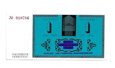 1 Mark Wertschein Parkhotel Reinhardsbrunn DDR (1) UNC