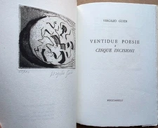 Virgilio GUIDI,  5 Acqueforti cm. 26x17 (p. inc cm. 9x10) anno 1964 es. 55/120