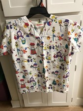 LADIES LOT OF 7: UNIFORM SCRUB TOPS ....SIZE XS