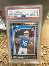 2024 Panini Donruss - Rated Rookie Ladd McConkey  Optic Football Emoji  (RC)