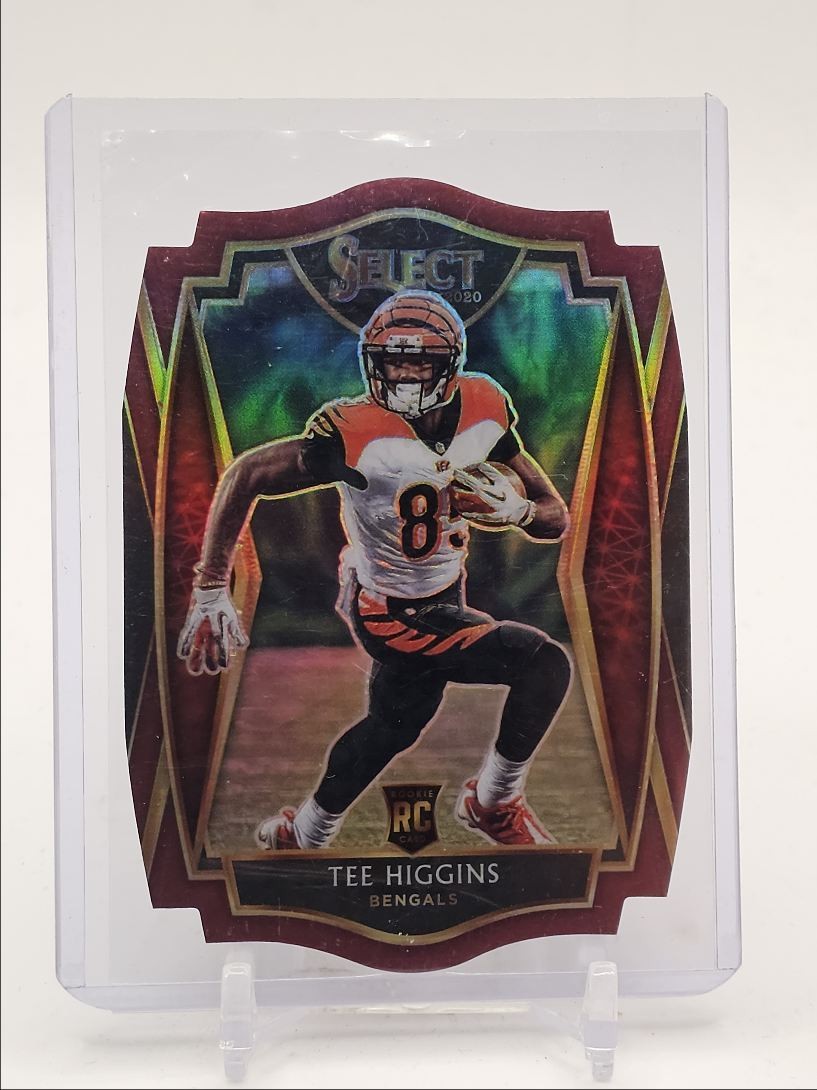 TEE HIGGINS 2020 SELECT PREMIER ROOKIE RED PRIZM DIE CUT BENGALS RC Q0SAM