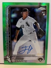 2025 Topps Chrome Jairo Iriarte Green Refractor Auto /99 RC Chicago White Sox