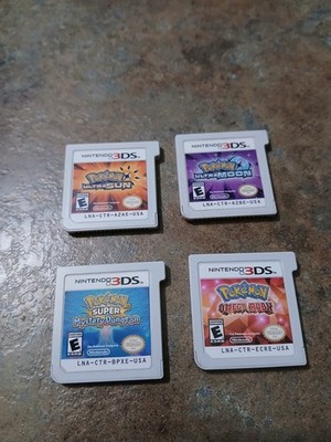 Pokemon 3ds games lot of 4 very good conditon no case