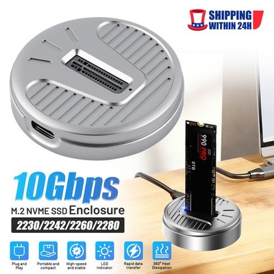 M.2 to USB Dock Station, NVMe to USB C 3.1 Reader Adapter For M Key, B+M Key SSD