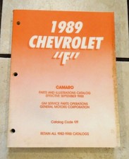 Nos 1989 Chevrolet Camaro Parts Book Gm Illustrated Part Number Catalog F Nos 1989 Chevrolet Camaro Parts Book Gm Illustrated Part Number Catalog F
